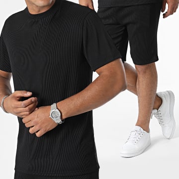  Classic Series - Ensemble Tee Shirt Et Short Jogging Noir