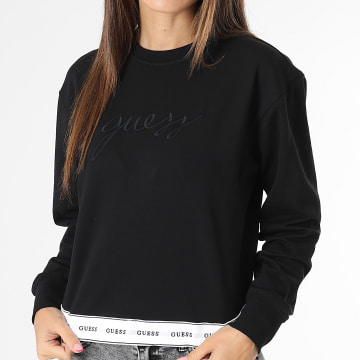 Guess ALLOVER LOGO - Sweat zippé - schwarz/noir