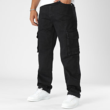 2Y Premium - Jeans Cargo neri larghi