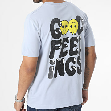 Emoji - T-shirt oversize Good Feelings Azzurro