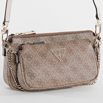 Guess - Lot Borsa donna e frizione Mini Noelle HWBG78 Marrone