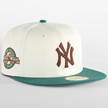  New Era - Casquette Fitted 59Fifty Camp New York Yankees Beige Vert