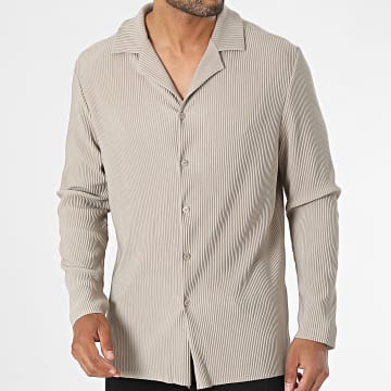 Uniplay - Camisa de manga larga topo