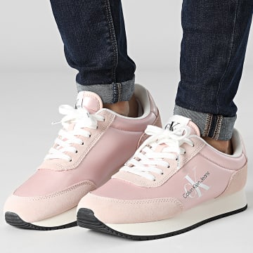 Calvin Klein - Retro Runner Low Lace Up 1056 Peach Blush Sneakers da donna