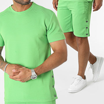  Frilivin - Ensemble Tee Shirt Et Short Jogging Vert Clair