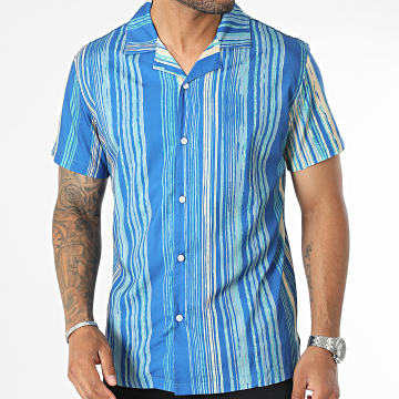  Frilivin - Chemise Manches Courtes Bleu Marine Vert