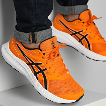 ASICS Zapatillas de punto Gel-Stratus 3 para hombre,  anaranjado, negro (Black/Bright Orange) : Ropa, Zapatos y Joyería