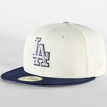New Era - Casquette Snapback 59Fifty Team Shimmer Los Angeles Dodgers Beige Bleu Roi