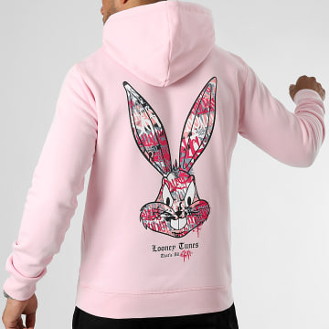 Looney Tunes - Sudadera con capucha rosa Bugs Bunny Graff