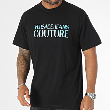  Versace Jeans Couture - Tee Shirt Logo Iridescent Noir