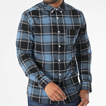  Only And Sons - Chemise Manches Longues A Carreaux Alvaro Bleu Marine Noir