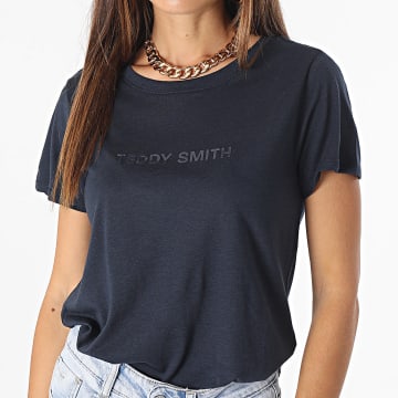 Teddy Smith - Camiseta Mujer New Ticia Azul Marino