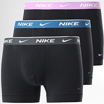 Nike - Juego de 3 bóxers de algodón elástico de uso diario KE1008 Negro