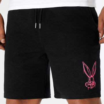  Looney Tunes - Short Jogging Angry Bugs Bunny Noir Rose Fluo