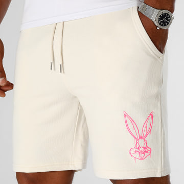 Looney Tunes - Short Jogging Angry Bugs Bunny Beige Rose Fluo