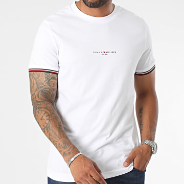 Tommy Hilfiger - Tee Shirt Logo Tipped 2584 Blanc