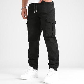 LBO - Jogger Pant Relaxed Fit Cargo Jeans 3048 Denim Negro