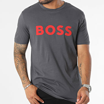 BOSS - Tee Shirt Thinking 50481923 Gris Anthracite