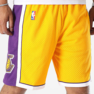 Mitchell and Ness - Short Jogging Los Angeles Lakers SMHCP190757 Jaune Violet