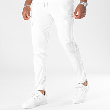 Frilivin - Pantalon Cargo Blanc