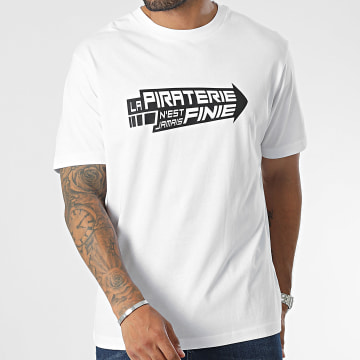  La Piraterie - Tee Shirt Oversize Large Flèche Blanc Noir