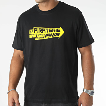  La Piraterie - Tee Shirt Oversize Large Flèche Noir Jaune