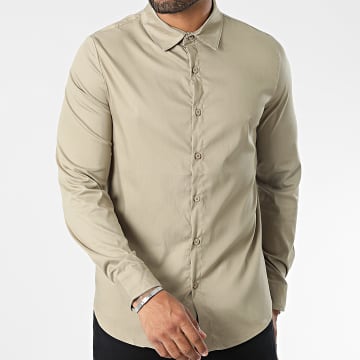 Frilivin - Camisas de manga larga beige