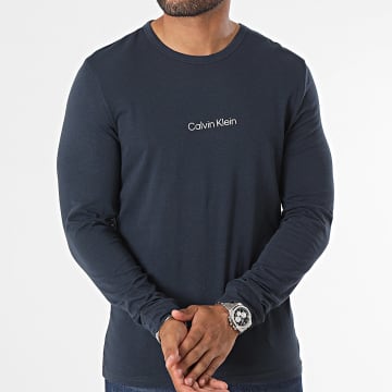Calvin Klein - Maglietta a maniche lunghe NM2171E blu navy