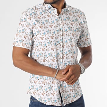 Classic Series - Chemise Manches Longues Blanc Floral