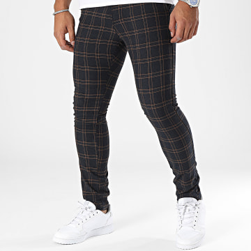  Classic Series - Pantalon A Carreaux Bleu Marine