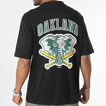 New Era - Maglietta MLB Logo grande Oakland Athletics 60416322 Nero