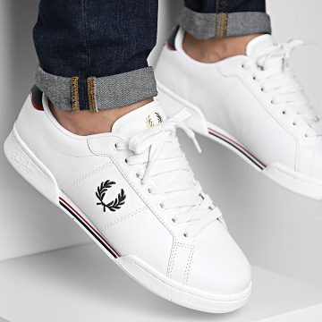  Fred Perry - Baskets B722 Leather B6311 White Navy