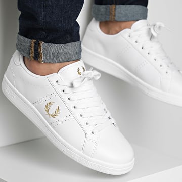  Fred Perry - Baskets B721 Leather B6312 White Gold