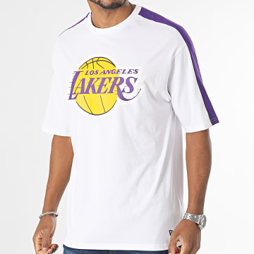 New Era - NBA Camiseta Colour Block Los Angeles Lakers 60416360 Blanca