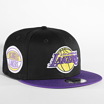  New Era - Casquette Snapback 9Fifty Contrast Side Patch Los Angeles Lakers Noir Violet