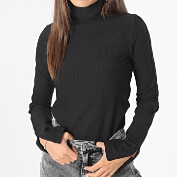 Calvin Klein - Maglietta donna 2014 nera a maniche lunghe a collo alto