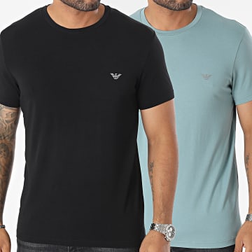  Emporio Armani - Lot De 2 Tee Shirts 111267-3F720 Noir Bleu Claie