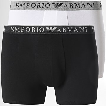 Emporio Armani - Juego de 2 calzoncillos 111769 Negro Blanco