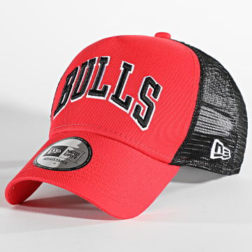 New Era - Chicago Bulls Team Script Trucker Cap Rojo Negro