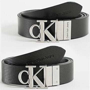 Calvin Klein - Ceinture Round Leather Text 1248 Noir