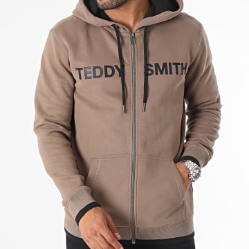 Teddy Smith - Giclass Sudadera con capucha y cremallera 10913638D Marrón