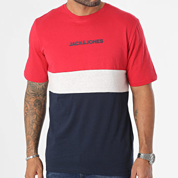Jack And Jones - Camiseta Reid Blocking Rojo Azul Marino