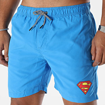 Superman - Pantaloncini da bagno con logo blu reale