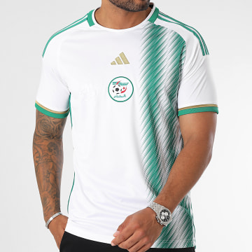Adidas Sportswear Maillot Officiel Algerie FAF HE9254 Blanc Vert LaBoutiqueOfficielle