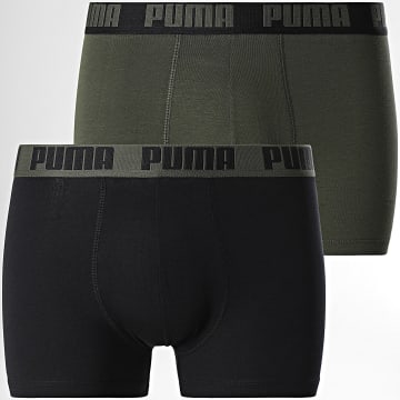  Puma - Lot De 2 Boxers 521015001 Noir Vert Kaki
