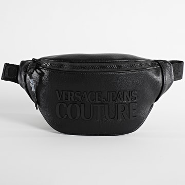 Versace Jeans Couture - Bolsa Banana Negra Logo Touchscreen