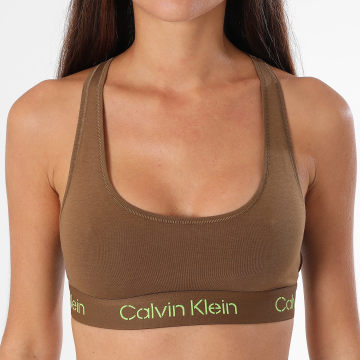 Calvin Klein - Sujetador sin forro para mujer QF7454E Marrón