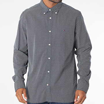 Tommy Hilfiger - Natural Soft Flex 2913 Camisa azul marino de manga larga