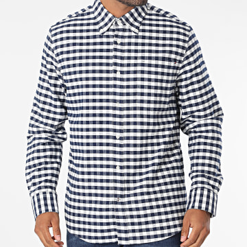 Tommy Hilfiger - Chemise Manches Longes A Carreaux Oxford Brushed Gingham 3309 Bleu Marine Blanc