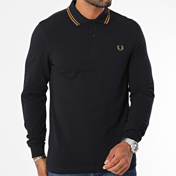  Fred Perry - Polo Manches Longues Twin Tipped M3636 Bleu Marine